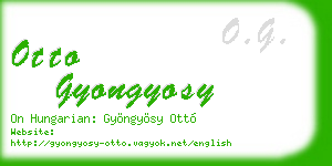 otto gyongyosy business card