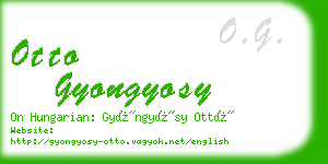 otto gyongyosy business card